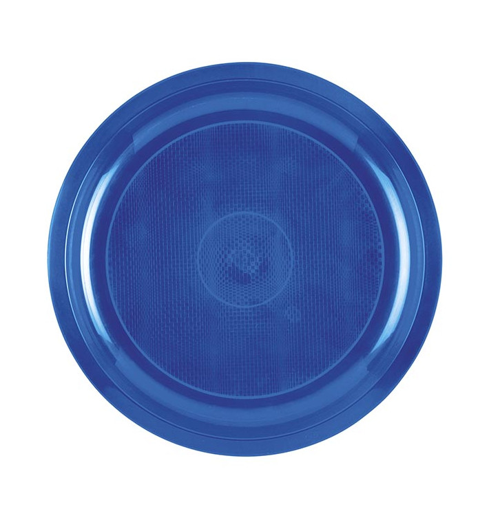 Plastic Plate Mediterranean Blue "Round" PP Ø29 cm (25 Units) 