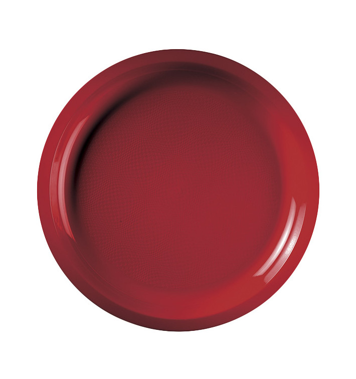 Plastic Plate Red "Round" PP Ø29 cm (300 Units)