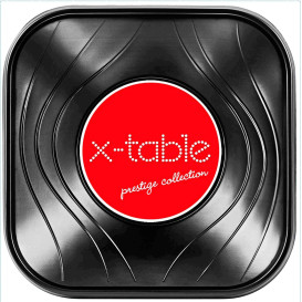 Plastic Bowl PP Square shape "X-Table" Black 18x18cm (120 Units)