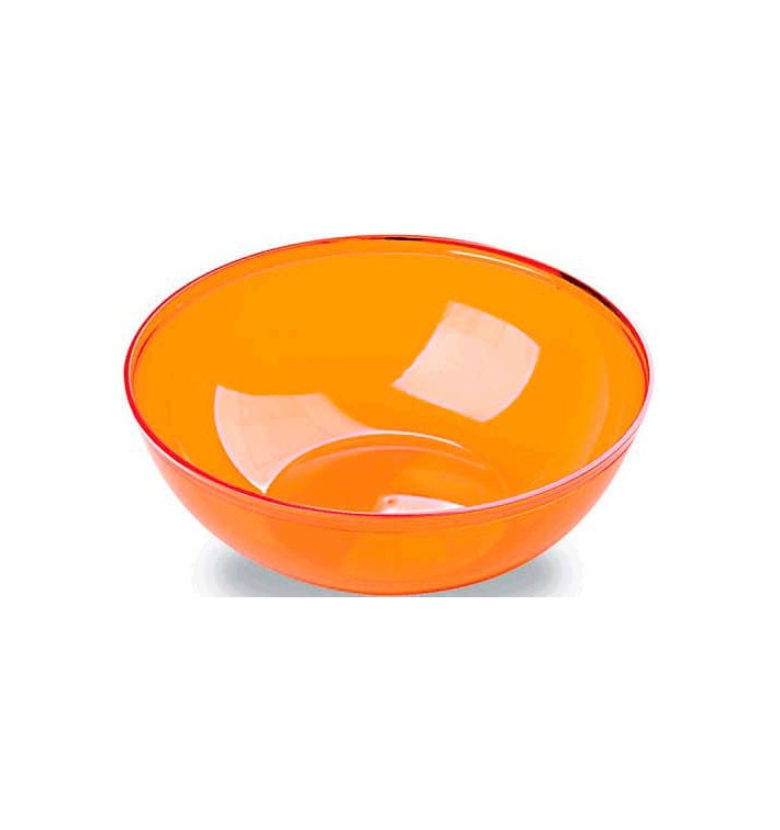 Plastic Bowl PS Crystal Hard Orange 3500ml Ø27cm (1 Unit) 