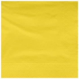 Paper Napkin Edging Yellow 25x25cm 2C (200 Units)