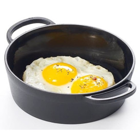 Serving Mini Paella Pan Tray PP Black 9cm (6 Units) 