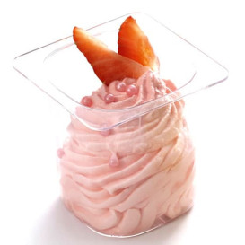 Plastic Serving Yogurt Cup "Ya'ourt" PS Clear 130ml (10 Units)