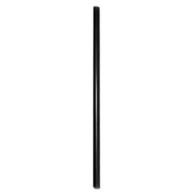Plastic Straw for Frappé PS Straight Black Ø0,8cm 25cm (10000 Units)
