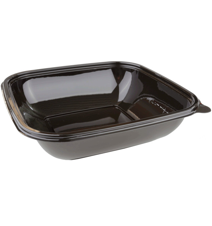 Plastic Bowl PET Black 750ml 190x190x40mm (50 Units) 