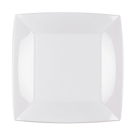 Plastic Plate Flat White "Nice" PP 23 cm (300 Units)