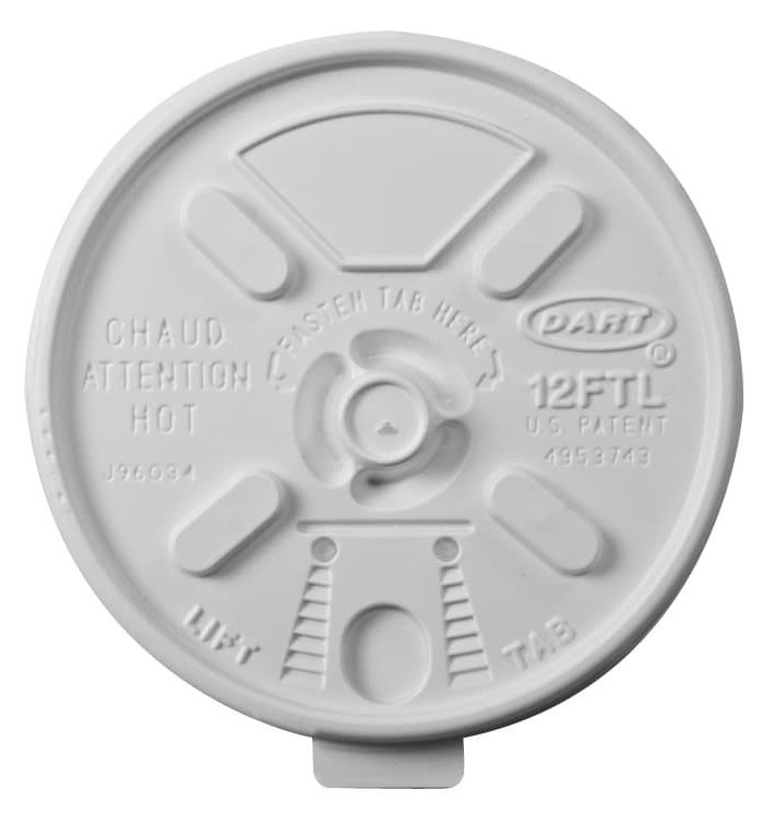 Plastic Lid PS Resealable White Ø8,9cm (1000 Units)