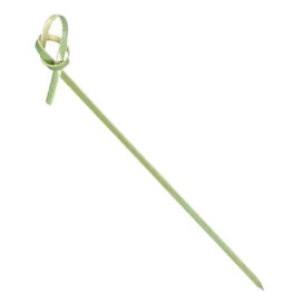 Bamboo Food Pick Bow Design Natural Green 18cm (200 Units)  