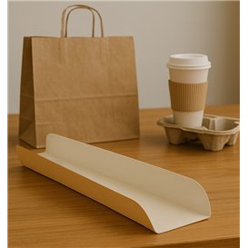 Paper Baguette Tray Kraft 30x6,1x3,2cm (100 Units)