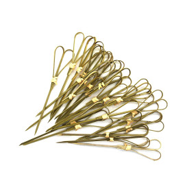 Bamboo Food Pick "Cuore" Design Natural Green 18cm (200 Units)  