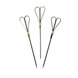 Bamboo Food Pick "Cuore" Design Black 18cm (200 Units)  