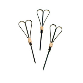 Bamboo Food Pick "Cuore" Design Black 9cm (200 Units)  