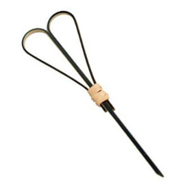 Bamboo Food Pick "Cuore" Design Black 9cm (200 Units)  