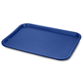 Plastic Tray Fast Food Blue 35,5x45,3cm (12 Units)