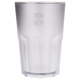 Plastic Glass SAN Reusable "Frost" Clear 400 ml (75 Units)