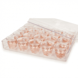 Plastic Tray PS + 20 Bowl Kit with Lid Round Shape (12 Units)
