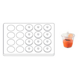 Plastic Tray PS + 20 Bowl Kit with Lid Round Shape (12 Units)