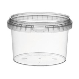 Plastic Deli Container with Plastic Lid PP Tamper-Evident 120ml Ø6,9cm (25 Units) 
