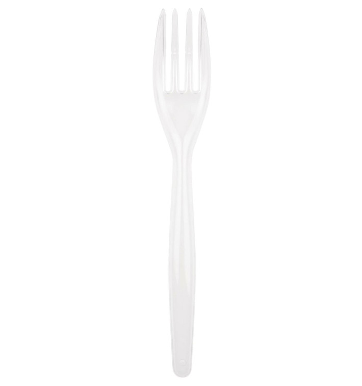 Plastic Fork PS "Easy" White 18cm (20 Units) 
