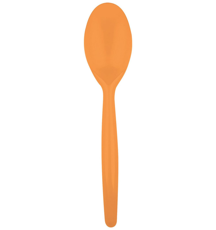 Plastic Spoon PS "Easy" Orange 18,5 cm (20 Units) 