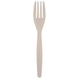 Plastic Fork PS "Easy" Beige 18cm (20 Units) 