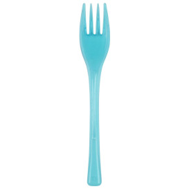 Plastic Fork PS "Fly" Turquoise Clear 14cm (3000 Units)