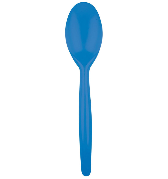 Plastic Spoon PS "Easy" Blue Clear 18,5 cm (20 Units) 