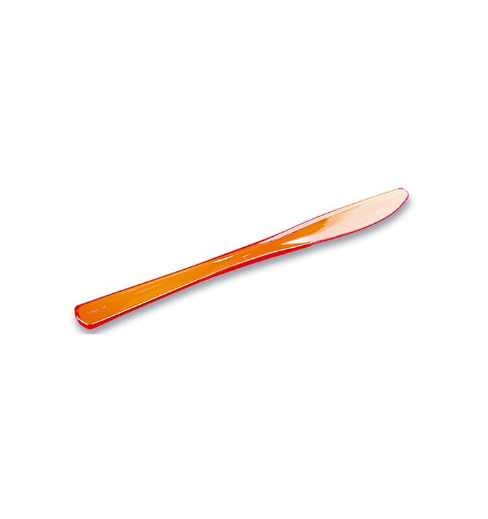 Plastic Knife Premium Orange 20cm (10 Units) 