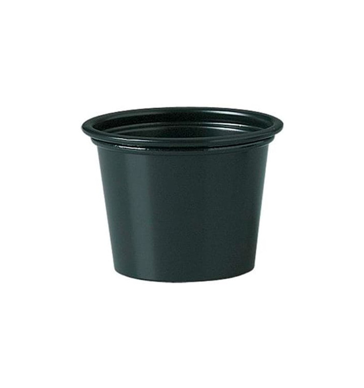 Plastic Souffle Cup PP Black 30ml Ø4,8cm (250 Units)  