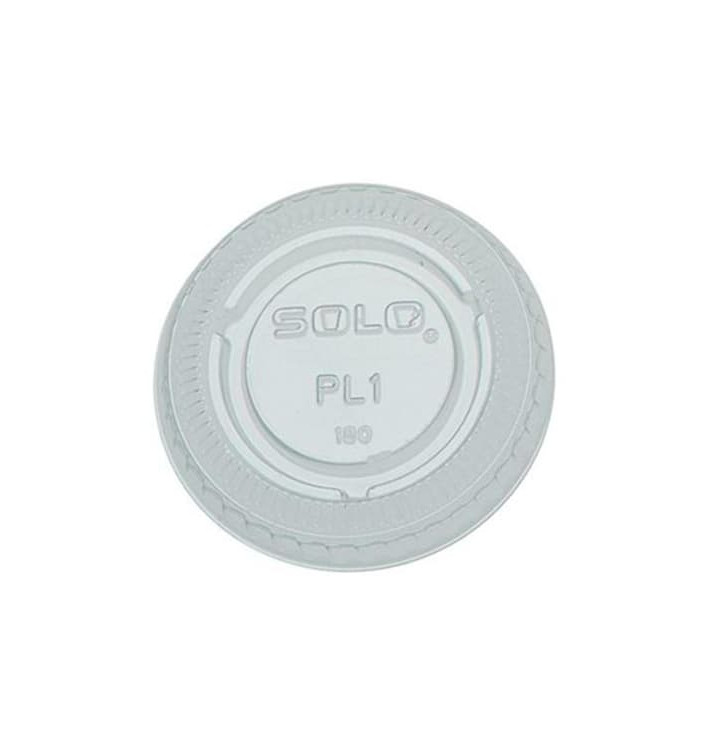 Plastic Lid PET Crystal Closed Flat Ø4,8cm (100 Units)