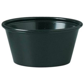 Plastic Souffle Cup PP Black 60ml Ø6,6cm (125 Units)  
