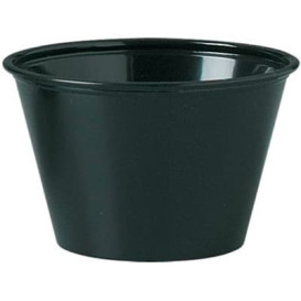Plastic Souffle Cup PP Black 120ml Ø7,3cm (125 Units)  