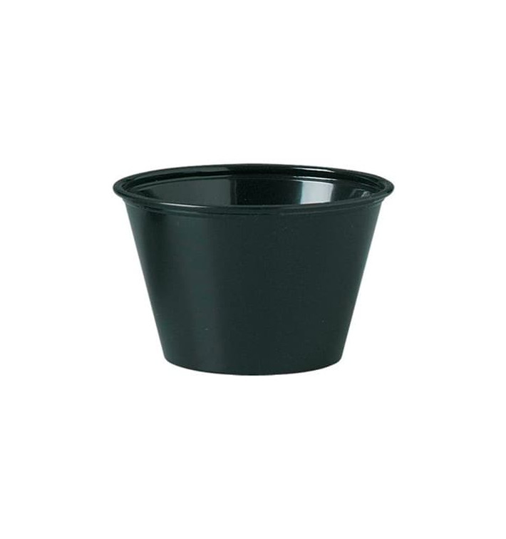 Plastic Souffle Cup PP Black 120ml Ø7,3cm (2500 Units) 