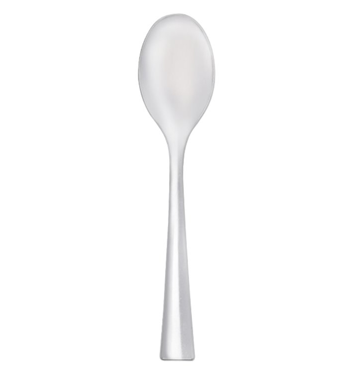 Plastic Teaspoon Metallized 10cm (100 Units)  