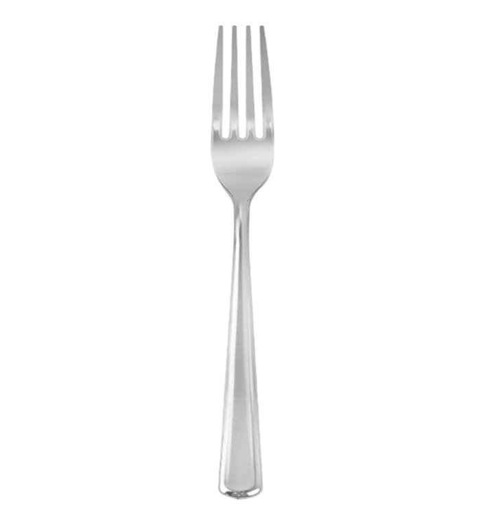 Plastic Fork Metallized 19cm (50 Units) 