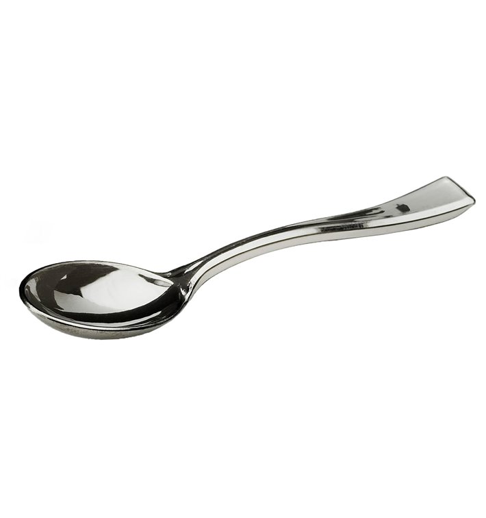 Plastic Teaspoon Metallized 10cm (1200 Units)