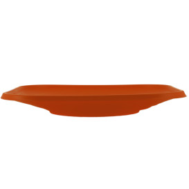 Plastic Plate PP "X-Table" Square shape Orange 18 cm (8 Units) 