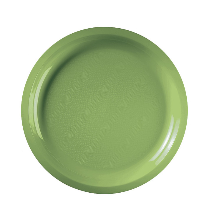 Plastic Plate Lime Green "Round" PP Ø29 cm (25 Units) 
