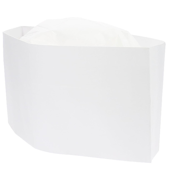 Disposable Chef Hat Pill Box White (100 Units)