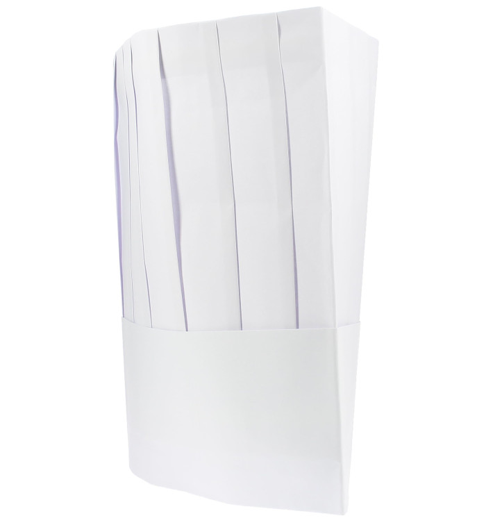 Disposable Paper Chef Hat Pinstripe (10 Units)
