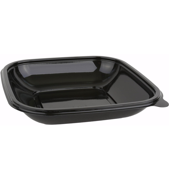 Plastic Bowl PET Black 500ml 17,5x17,5x4cm (300 Units)