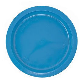 Plastic Plate PS Flat Dark Blue Ø22 cm (30 Units) 