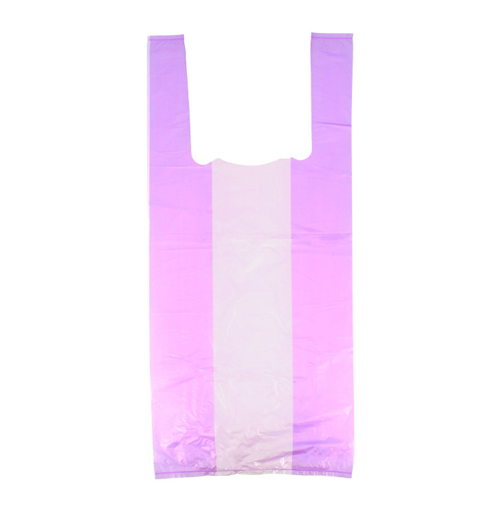 Plastic T-Shirt Bag Lilac 35x50cm (200 Units)  