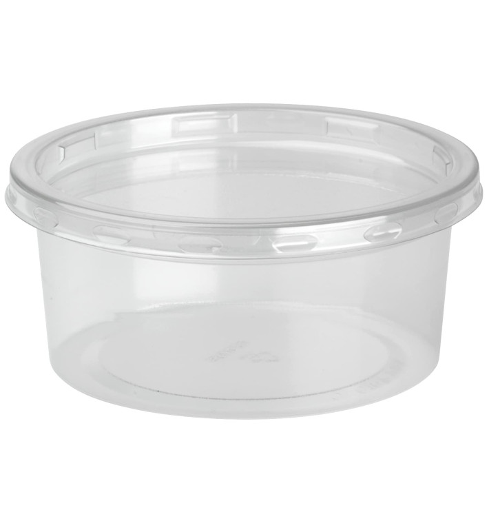 Plastic Deli Container with Lid rPET "DeliLite" 7,6Oz/217ml (50 Units) 