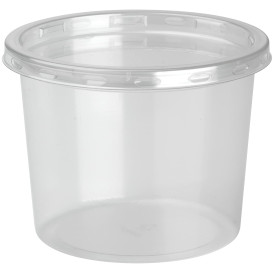 Plastic Deli Container with Lid rPET "DeliLite" 13,2Oz/374ml (500 Units)