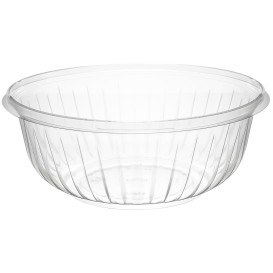 Plastic Salad Bowl PET "PresentaBowls" Clear 950ml Ø18,3cm (63 Units)  