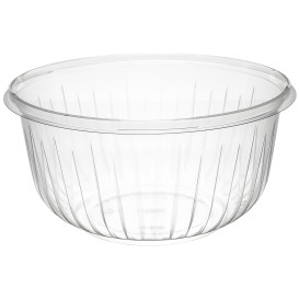 Plastic Salad Bowl PET "PresentaBowls" Clear 1420ml Ø18,3cm (63 Units)  