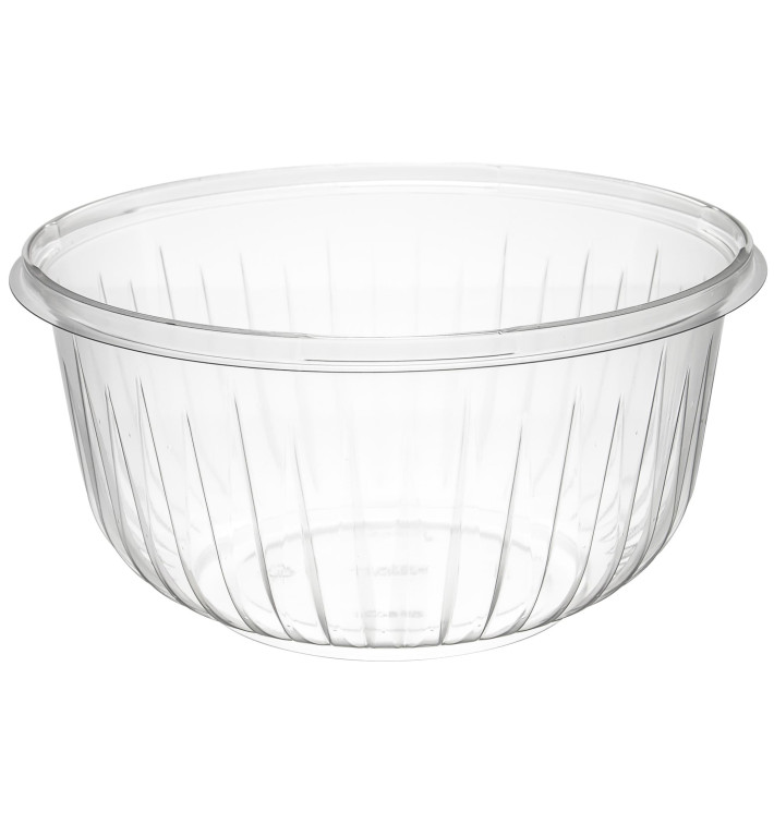 Plastic Salad Bowl PET "PresentaBowls" Clear 1420ml Ø18,3cm (63 Units)  