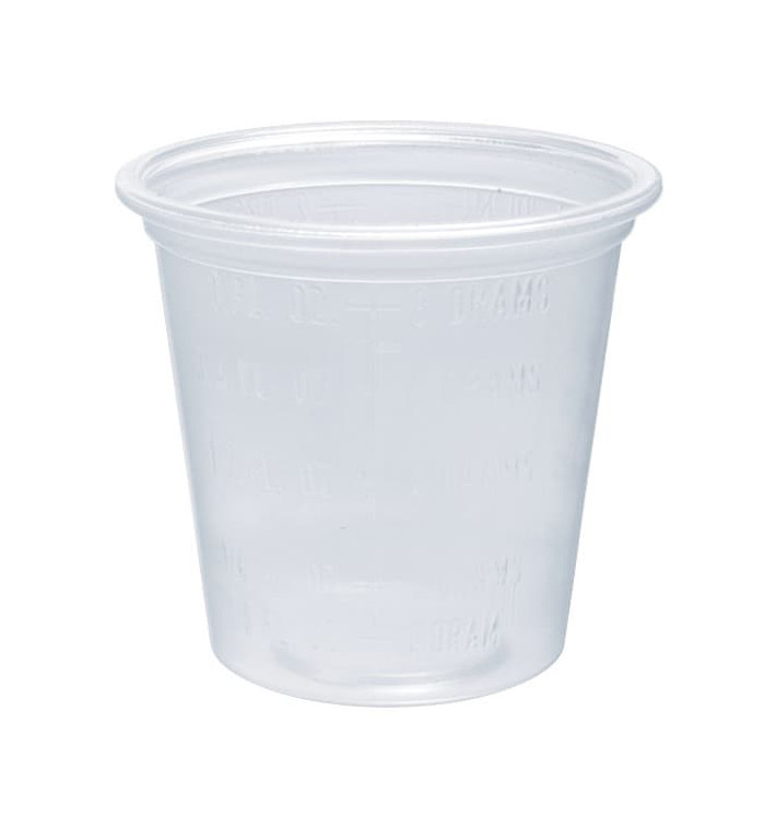 Plastic Souffle Cup PP Clear Graduated 35ml Ø4,8cm (2500 Units)