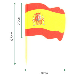 Spain Flag Food Pick 6,5cm (14400 Units)